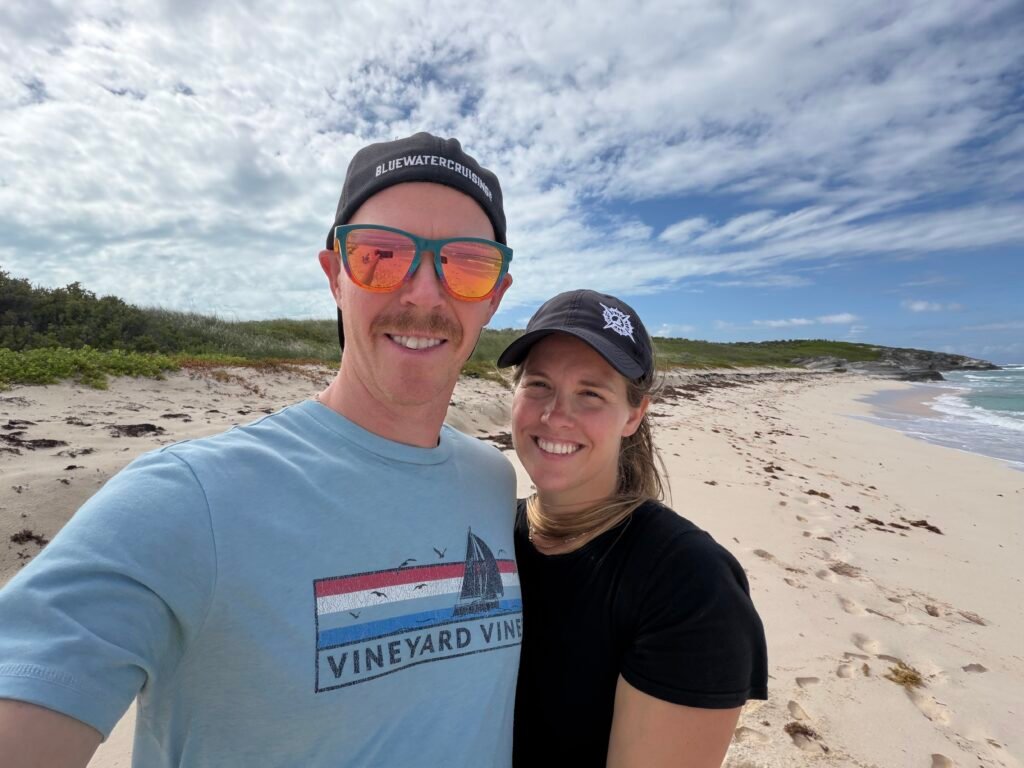 Pamela and I on the beach