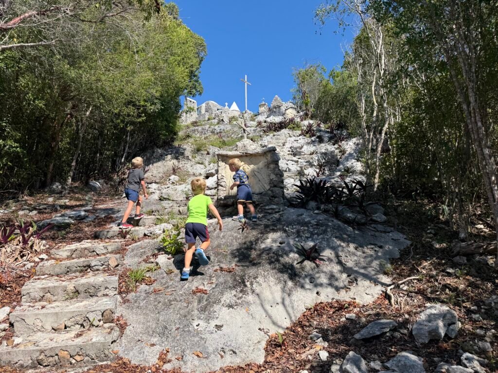 Making the climb up to the Hermitage