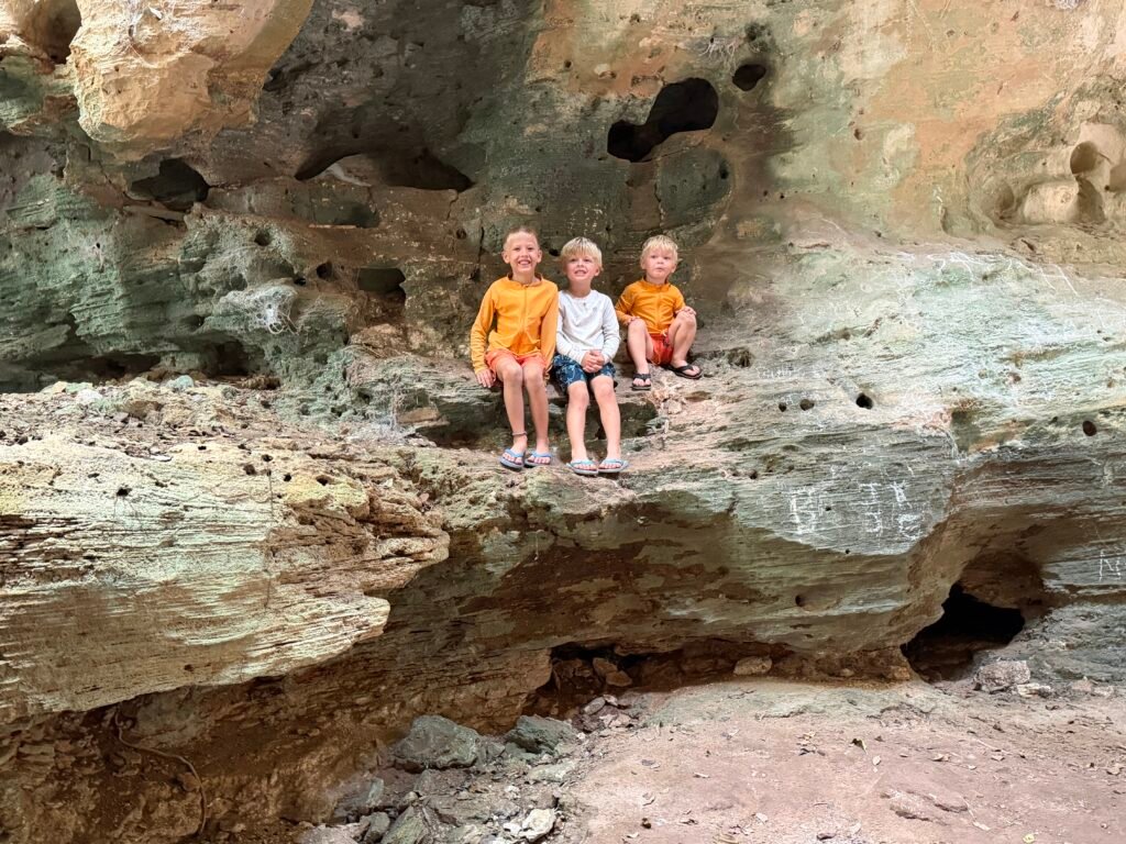 The Cathedral Caves Exploring with the Boys