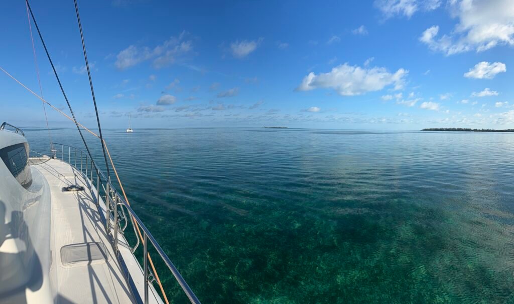 Glassy calm Bahama Bank