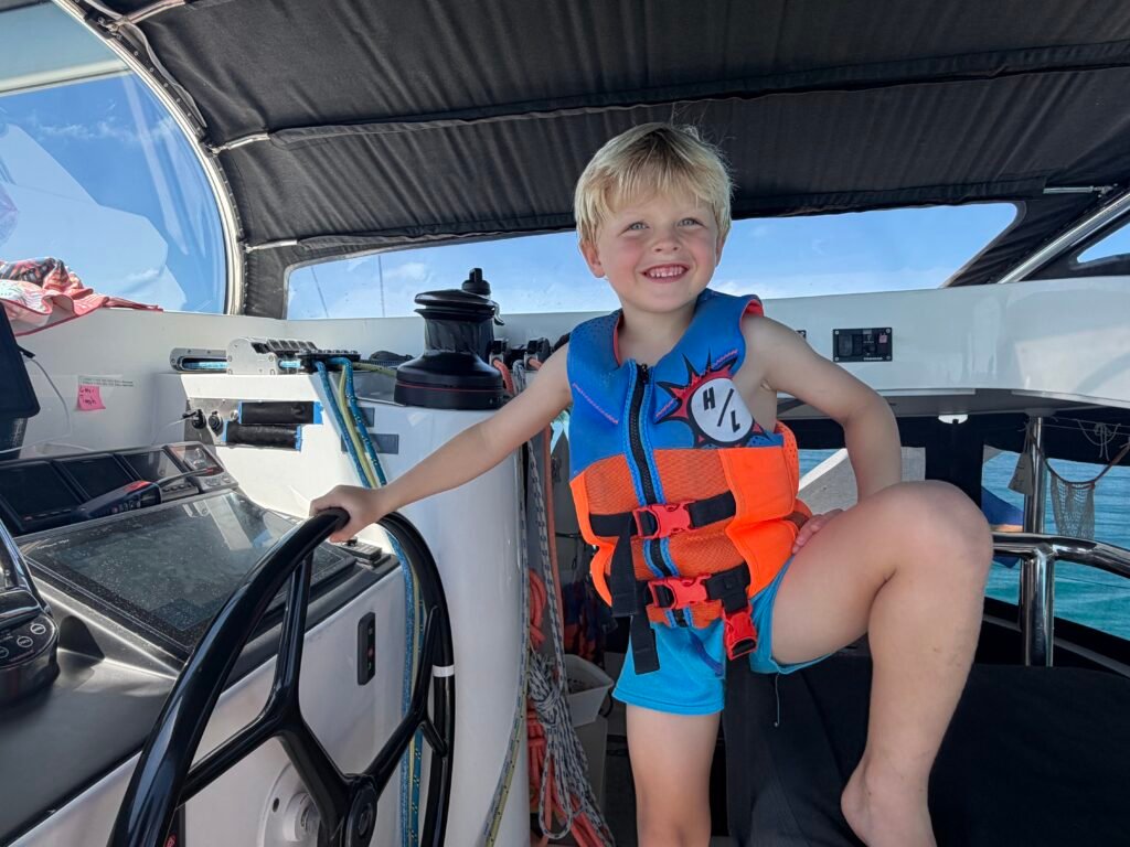 Oliver hand steering us home